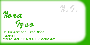 nora izso business card